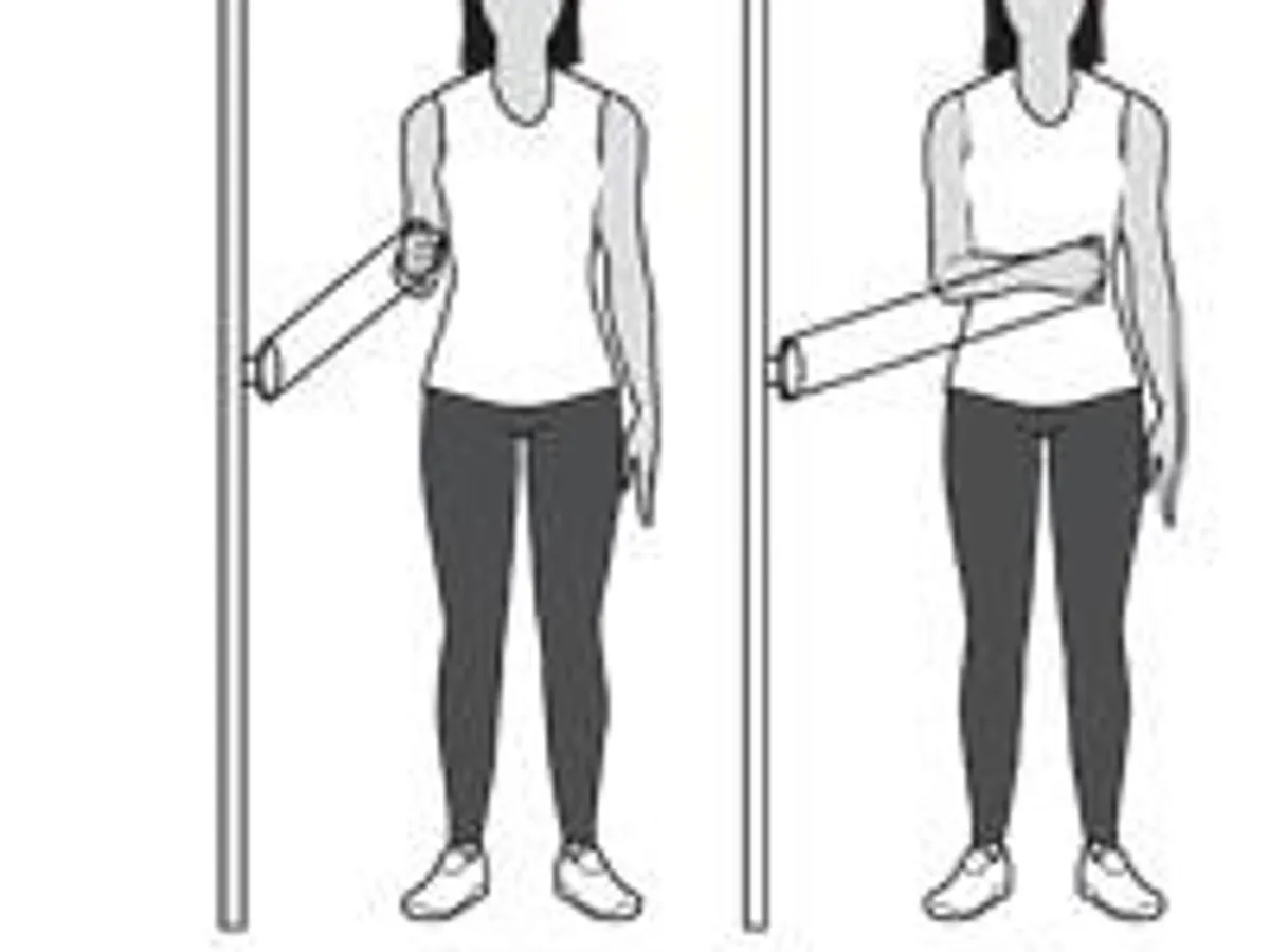Exercice épaule, contraction en rotation interne